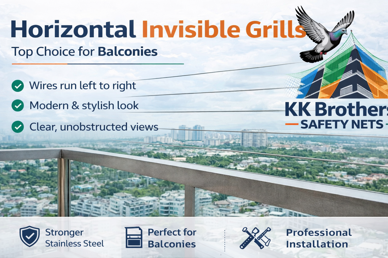 Horizontal Invisible Grills Chennai - KK Brothers